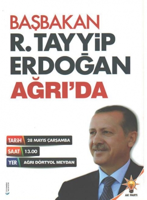 28 Mayıs &Ccedil;arşamba Başbakan Ağrı'ya Geliyor