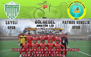 &Ccedil;ayeli Spor - Patnos Gen&ccedil;lik Spor 20 Nisan 2014