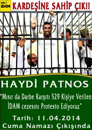 Patnos' ta Mısırda Verilen İdam Kararına Protesto Y&uuml;r&uuml;y&uuml;ş&uuml;