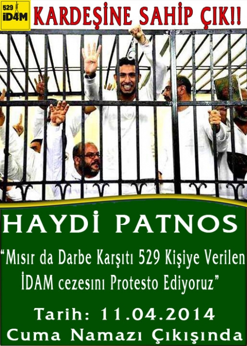 Patnos&#039; ta Mısırda Verilen İdam Kararına Protesto Yürüyüşü