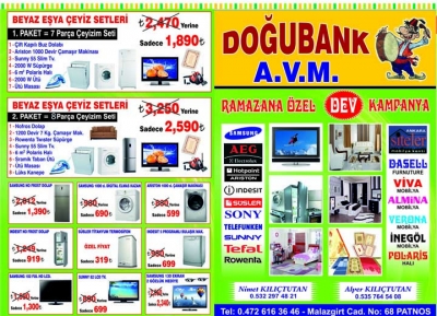 DOĞUBANK AVM BEYAZ EŞYA