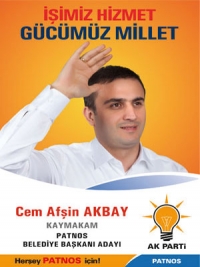 Cem Afşin AKBAY - Patnos Belediye Başkan Adayı