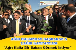 Ağrı Halkından Başbakan'a &Ccedil;ağrı